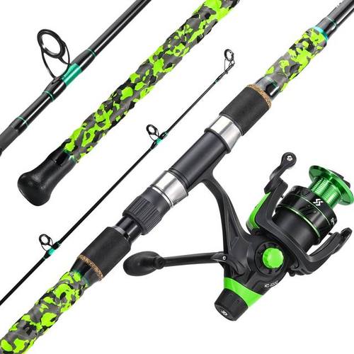 Sougayilang 3 Piece Surf Fishing Rod Combo Medium/Heavy Travel Spinning Rod w...